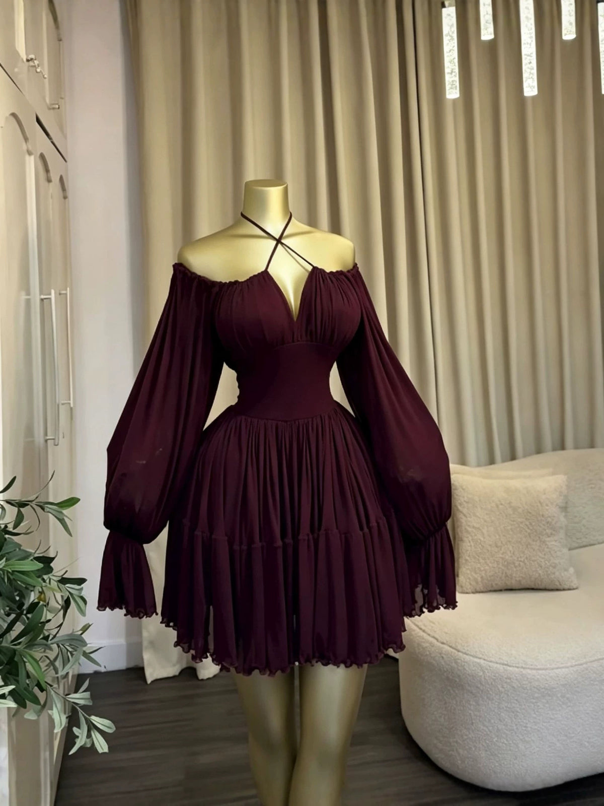 Elegant Vacation Mesh Tulle High Waist Dress