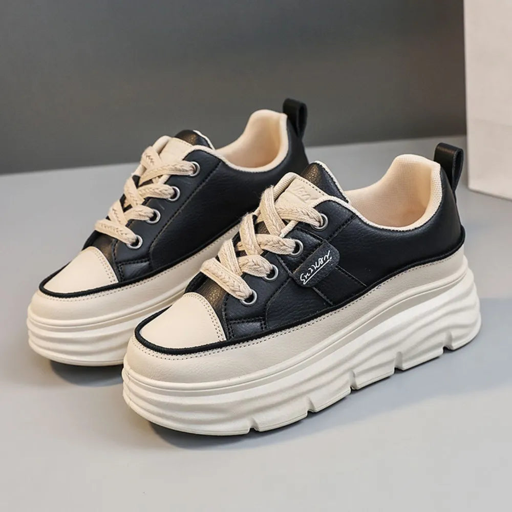 Summer Trendy White Shoes Thick soled Casual Shoes Student Shoes