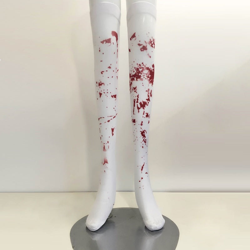 Costume Accessories Nurse Student Bloody Socks Halloween Adult Socks Kids Ghost Festival Zombie Socks Striped