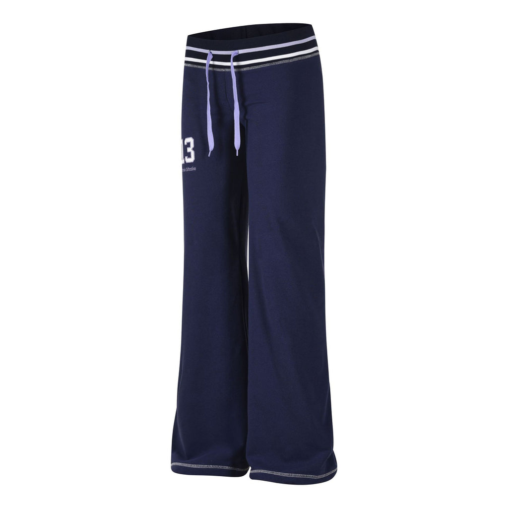 Women's Casual Sporty Micro Flare Sweatpants Low Waist Stripe Waistband Number Embroidery Slim Fit