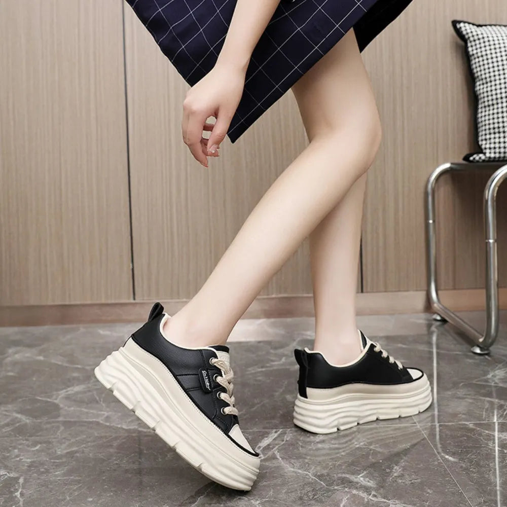 Summer Trendy White Shoes Thick soled Casual Shoes Student Shoes