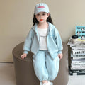Kids Two-Piece Set Autumn Sport Style Girls Boys Cardigan Outfit