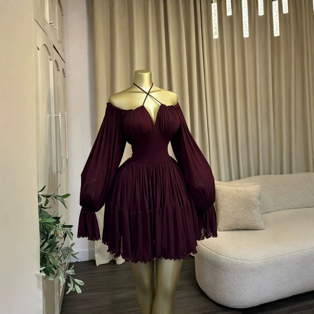 Elegant Vacation Mesh Tulle High Waist Dress