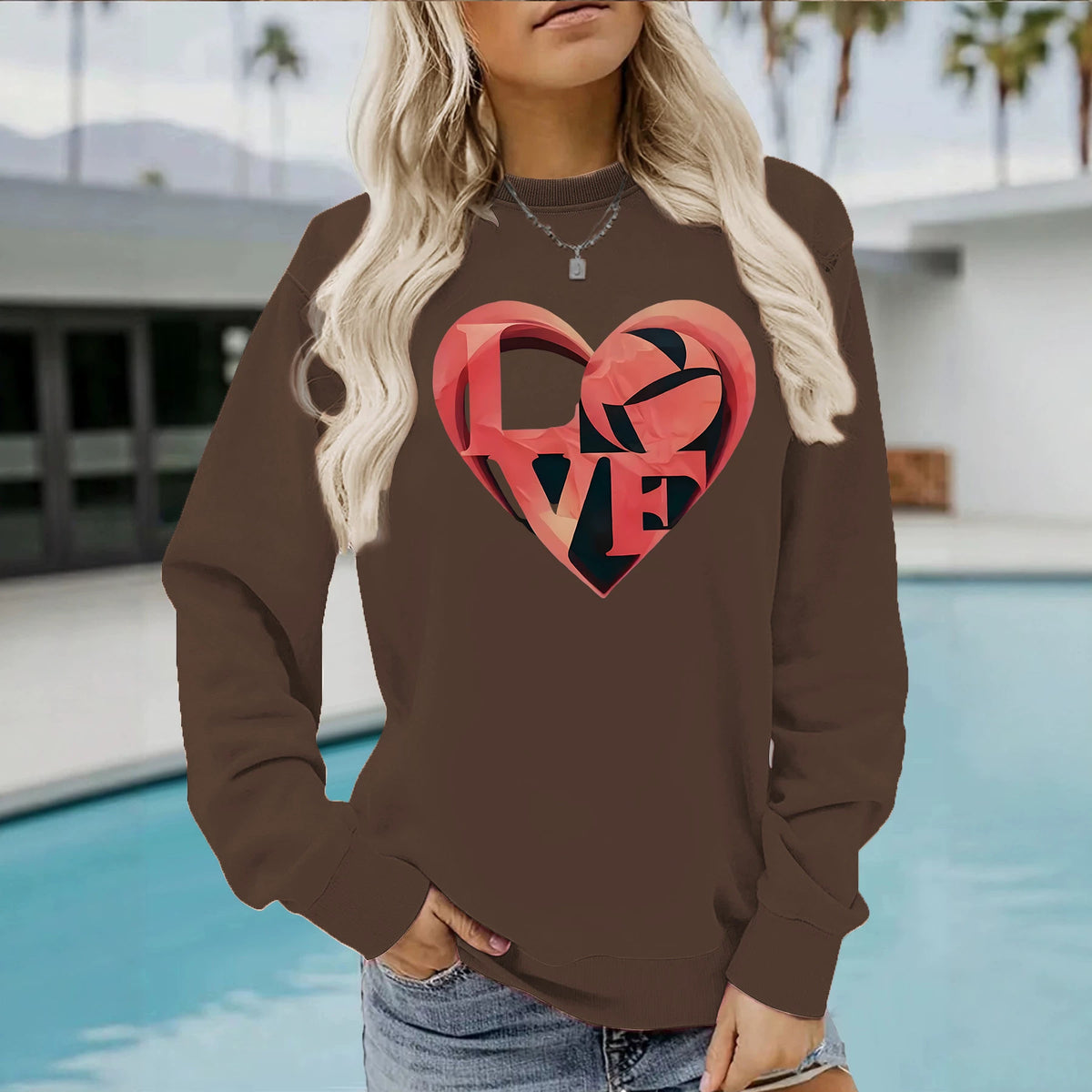 Long sleeved fleece hoodie