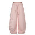 Wide Leg Sweatpants with Star Sequin Embroidery