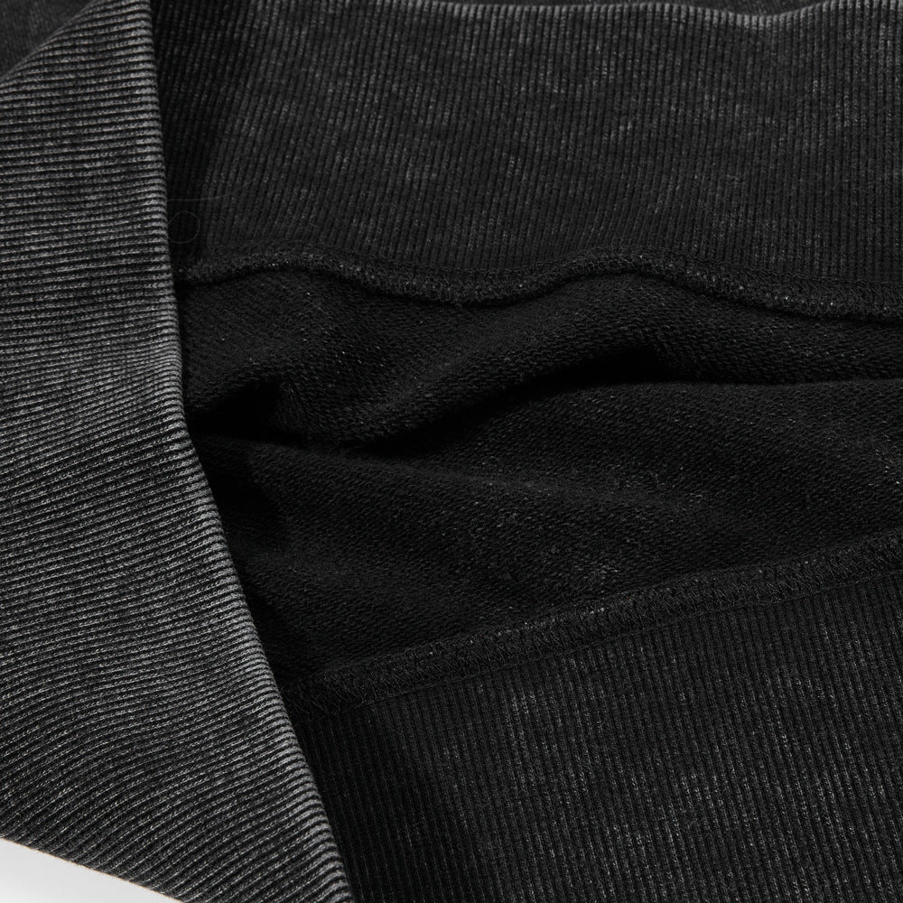Sudadera con cuello redondo, estampado de retrato y estilo vintage tipo "stir-fried"