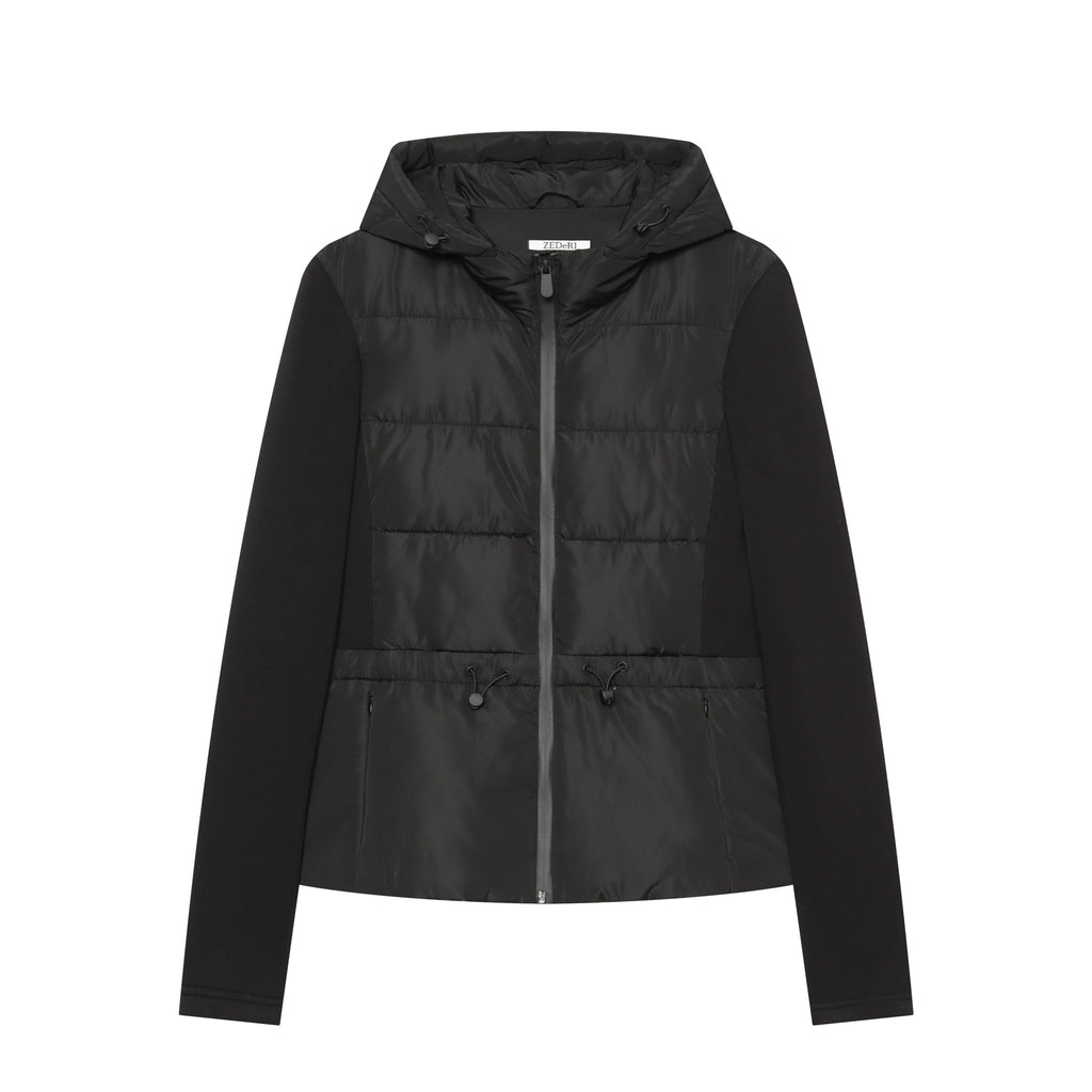 Hooded long sleeved jacket