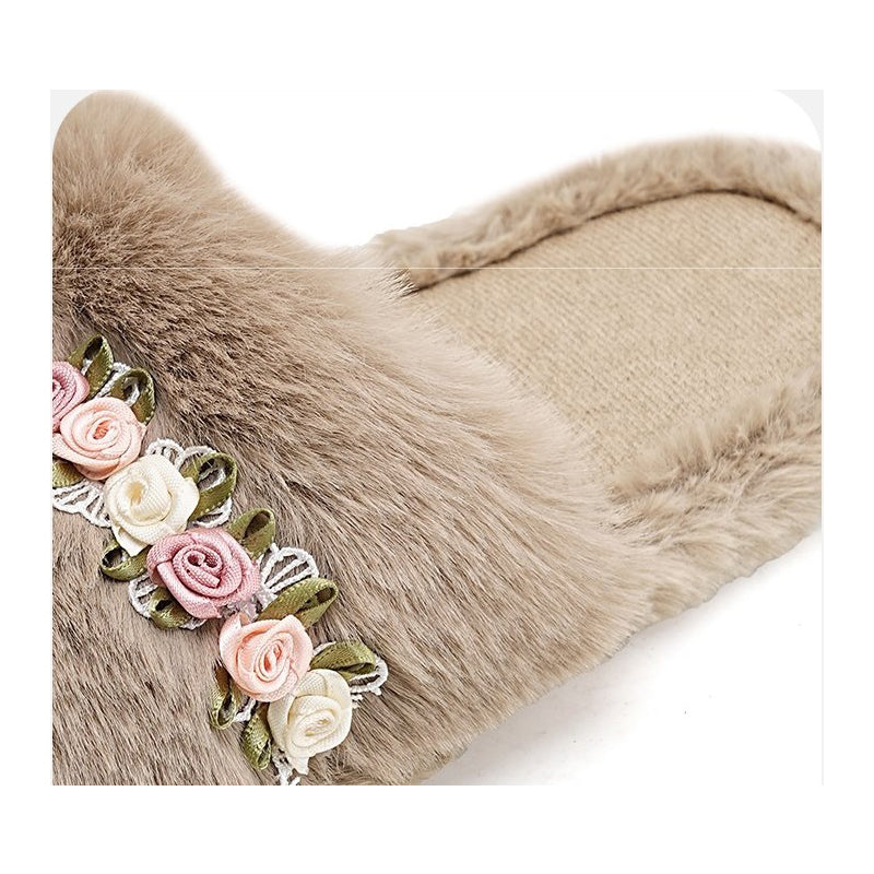 Autumn Floral Open-Toe Slippers