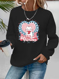 Round neck fleece hoodie
