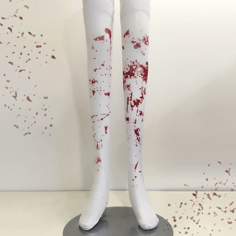 Costume Accessories Nurse Student Bloody Socks Halloween Adult Socks Kids Ghost Festival Zombie Socks Striped
