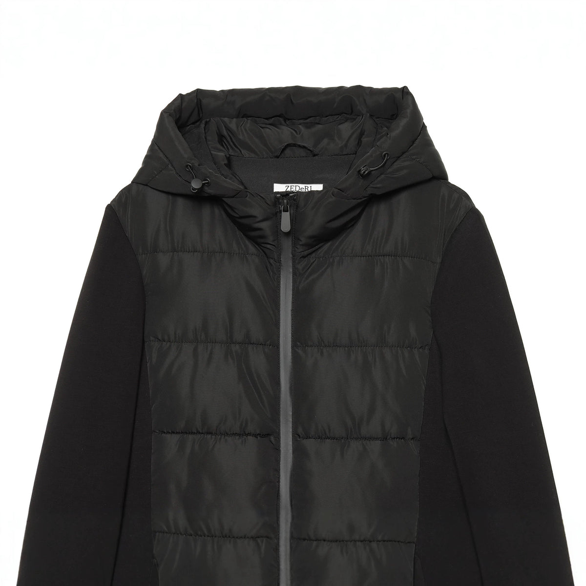 Hooded long sleeved jacket