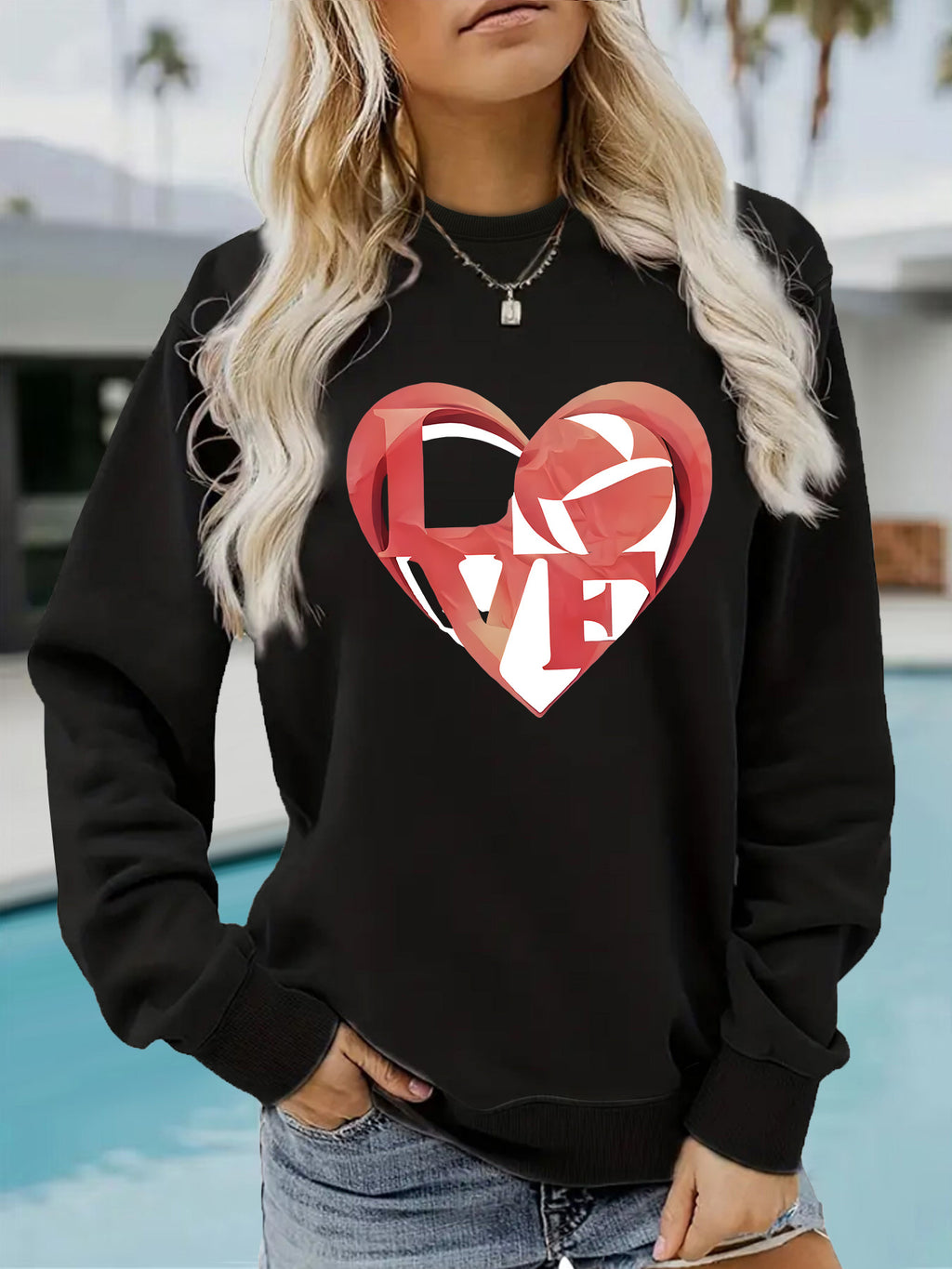 Long sleeved fleece hoodie